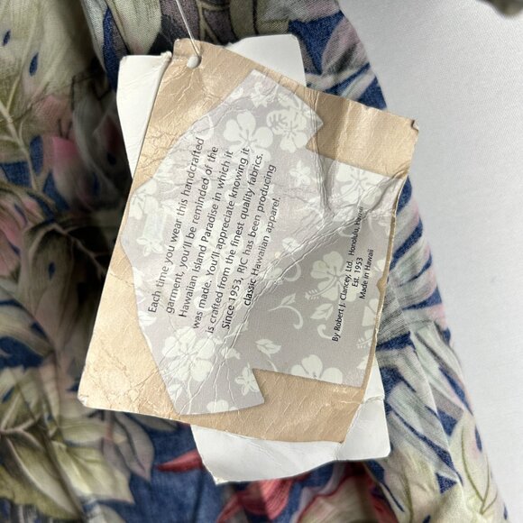 RJC Shirt Adult Large Hawaiian Made in Hawaii Floral Camp Tropical USA 103C New - Picture 7 of 12